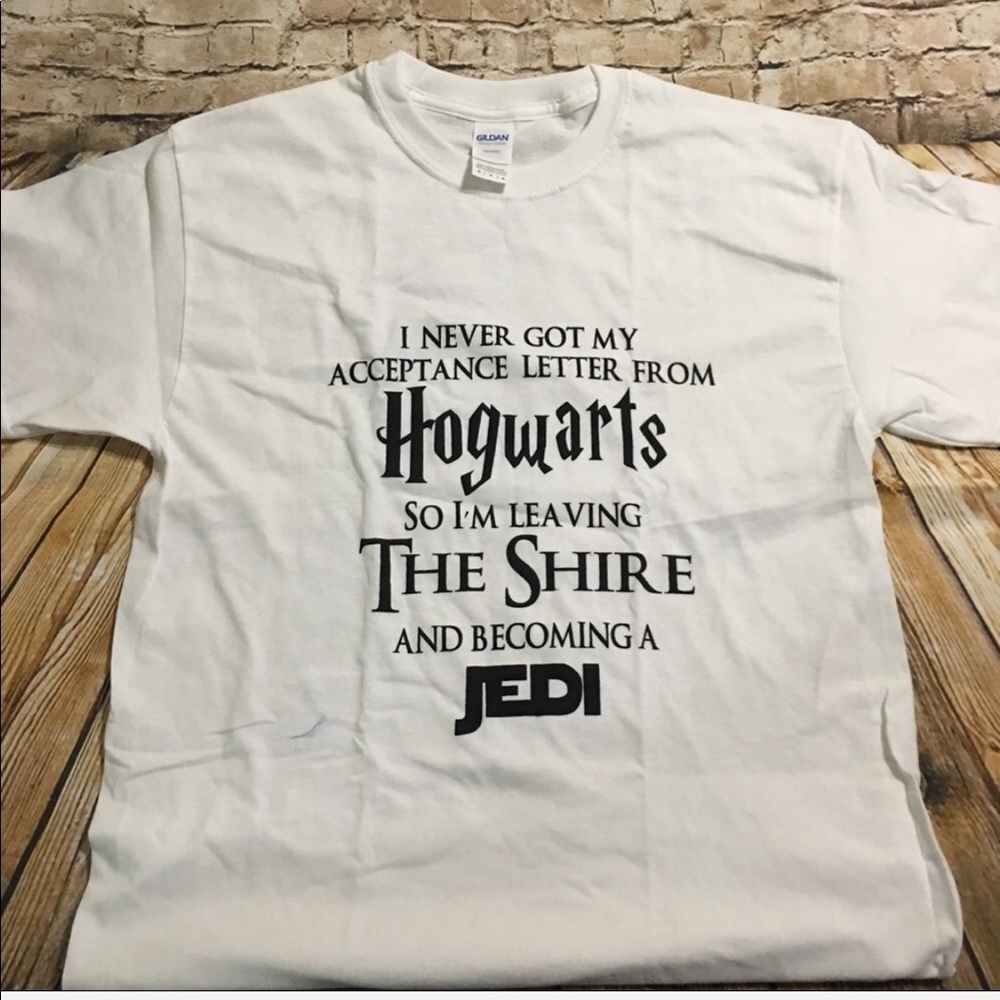 🌻 NEW Acceptance Letter Hogwarts Jedi T Shirt